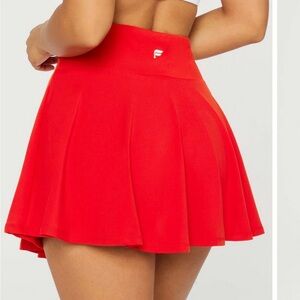 Fabletics Bright Red Circle Skater Skirt No Size Tag Fits L/XL